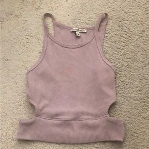 Lilac cut out crop top